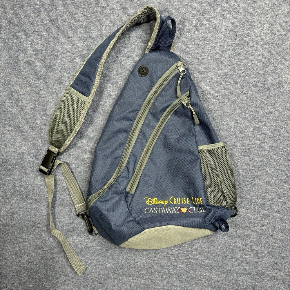 Disney Cruise Line Castaway Club Sling Backpack Navy Blue Crossbody Bag Travel